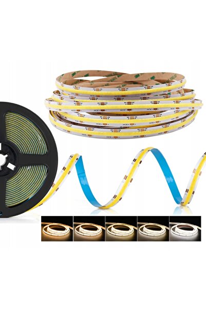 NO BRAND Bandă LED COB 24V 608 diode 14W/mb pentru 5mb linie CCT