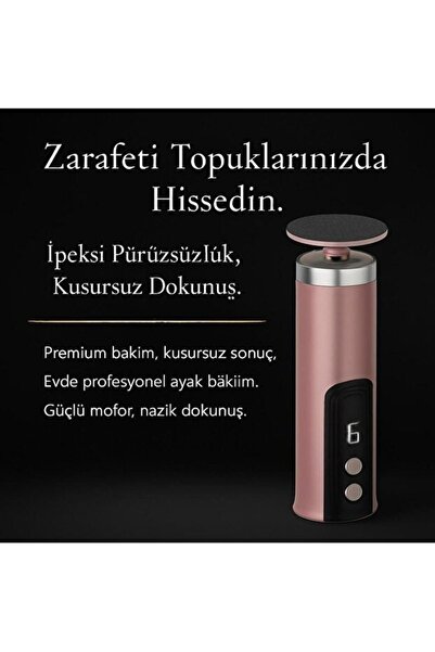 RAYLAX Elektrikli Topuk Törpüsü Şarjlı Ayak Nasır Temizleyici 6 Kademeli Profesyonel Bakım Cihazı
