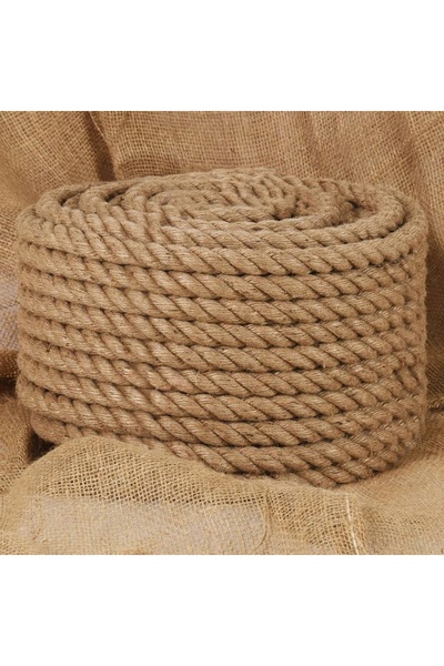 NO BRAND Frânghie de iută, decorativă, nautică, pentru scară de cățărat, 16mm...