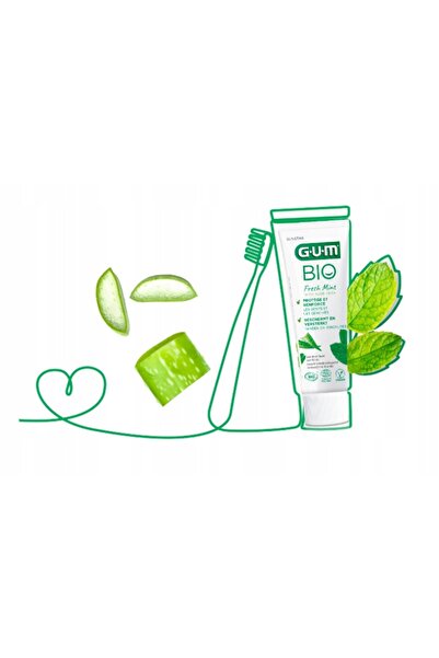 NO BRAND Pastă de dinți ecologică pentru adulți GUM BIO Fresh Mint Mentolată ...
