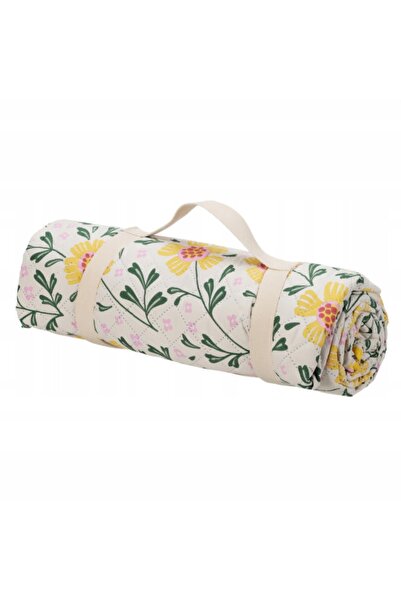 Progarden Pătură de picnic pliabilă din poliester 150 x 200 cm cu flori multi...