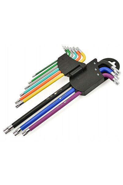 GEKO Chei Torx lungi, colorate, T10-T50, 9 bucăți. S2 T00123