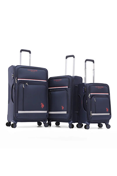 U.S. Polo Assn. 3-Piece Softshell Luggage Set | 20" 24" 28" Spinner Suitcases...