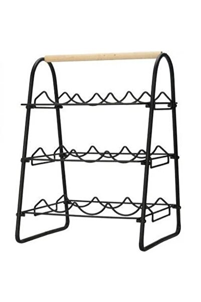 Home & Styling Suport de bar pentru 9 sticle cu mâner, Mini suport pentru sticle