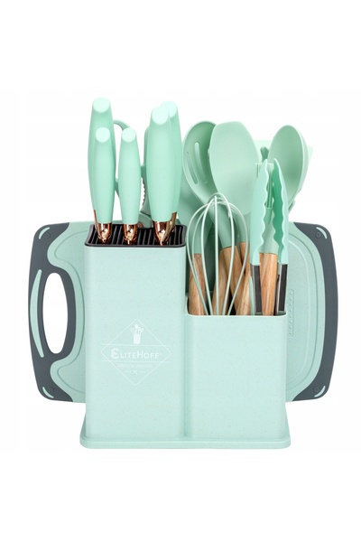 Elitehoff SET DE CUȚITE SET DE BUCĂTĂRIE ACCESORII 19 Piese UTENSILE DE BUCĂT...