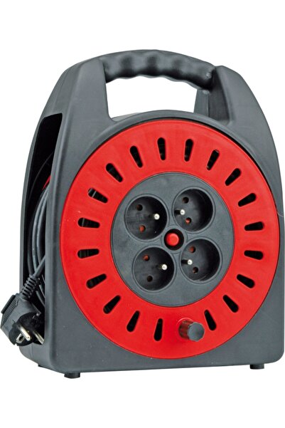 Vorel Prelungitor spiralat PVC cu 4 prize 25m 72572