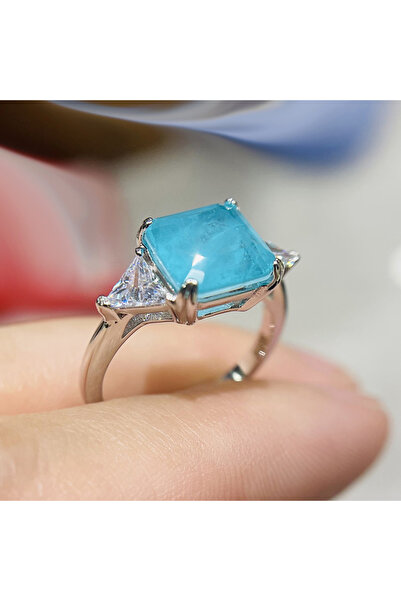 Choice16 8 Blue 925 Sterling Silver Paraiba Emerald Tourmaline Gemstone Rings...