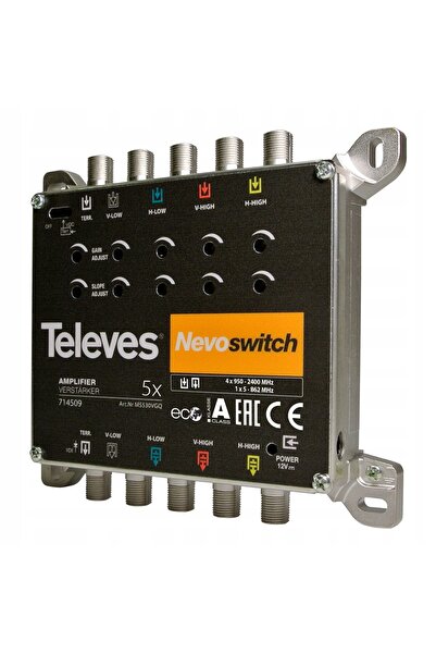 NO BRAND Multiswitch 5x5 5/5 TV SAT DVB-T2 Amplificator de semnal Televes 714509