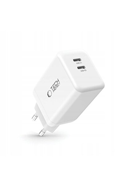 NO BRAND TECH-PROTECT ÎNCĂRCĂTOR SMARTPHONE CU 2 PORTURI PD45W ALB