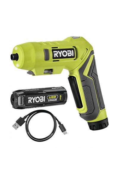Ryobi Șurubelniță rotativă compactă cu litiu și USB de 4V + Baterie de 2Ah + ...