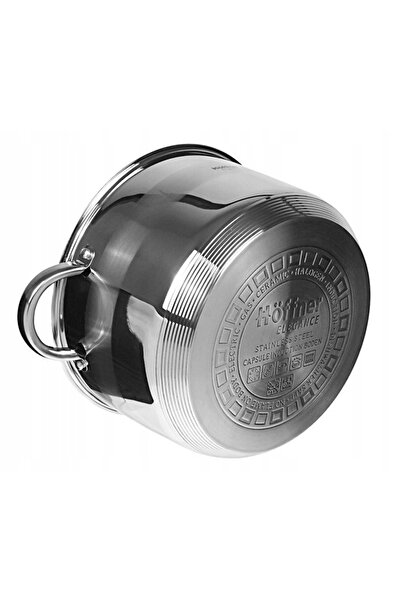 NO BRAND OALĂ DIN OȚEL INOXIDABIL 6,5L 24CM INDUCȚIE GAZ HOFFNER, Oală Gastro...