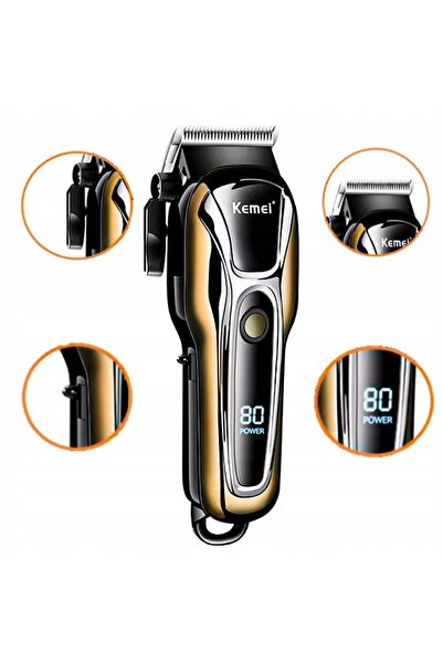 NO BRAND Trimmer de păr fără fir, aparat de ras pentru barbă KEMEI KM-1990 LC...