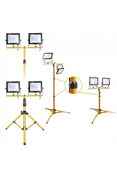 NO BRAND Proiector cu halogen și LED 2X 100 W 200 W pentru trepiede 6000 K 14...