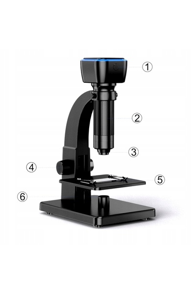 NO BRAND Mărire 2000x 10 LED-uri 1080P 12MP FHD WIFI Microscop Digital Educaț...
