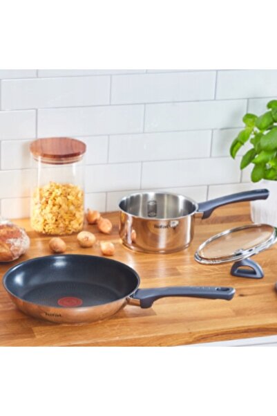 TEFAL Set de oale, cratițe și tigăi Daily Cook antiaderente din oțel pentru i...