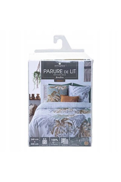 Atmosphera Set de lenjerie de pat din bumbac pentru 2 persoane, 240x220 cm, c...
