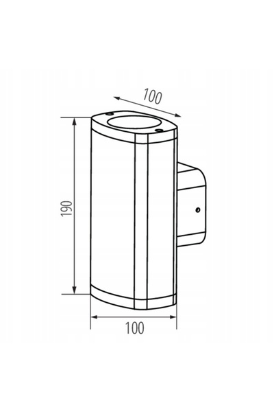 KANLUX Aplică de perete de exterior tip fațadă ZEVI 2x GU10 10W Gri