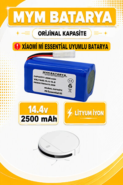 MYM BATARYA Xiaomi Mi Vacuum Mop G1 2in1 Essential Uyumlu Akıllı Robot Süpürg...