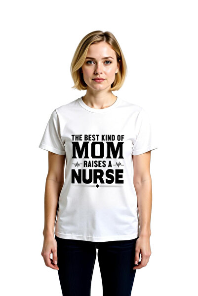 PayBuy Tricou din bumbac cu mânecă scurtă, cu imprimeu Mother of a Nurse, cu ...