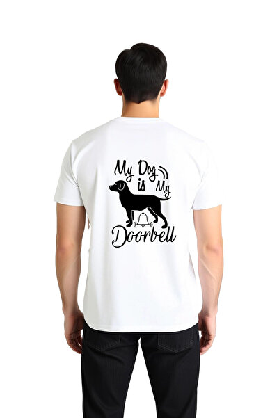 PayBuy تي شيرت رجالي من القطن بقصة مريحة مطبوع عليه كلب من Doorbell Dog، تصمي...