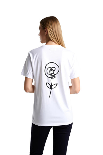 PayBuy Abstract Floral Heart Leaf Printed Women's T-Shirt