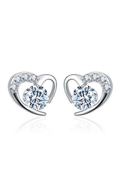 Choice1 white color 925 Sterling Silver Earrings Women Sparkling Zircon Long ...