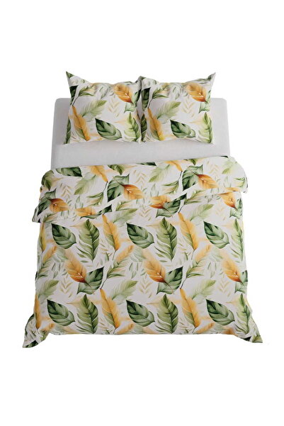 Markizeta Set de lenjerie de pat 220x200 Bumbac Satinat Floral Oliv
