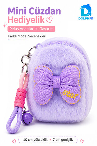 DolphFin Plush Mini Wallet with Keychain and Zipper Coin Bag Children's Gift ...