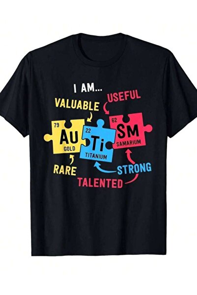 21JNRY Awareness Periodic Table Elements T-Shirt Funny Science Symbol Tee Wit...