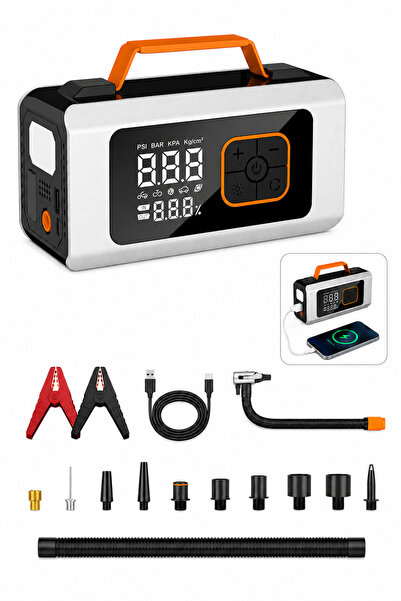 Generic Brand Portable Car Jump Starter & Power Bank, Multi-Function Emergenc...