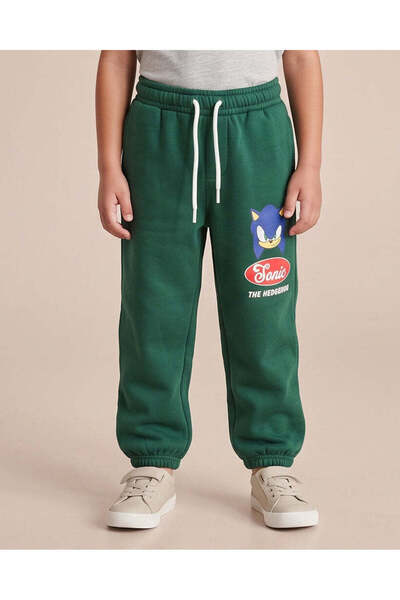 REDTAG Boys Green Sonic Track Pants