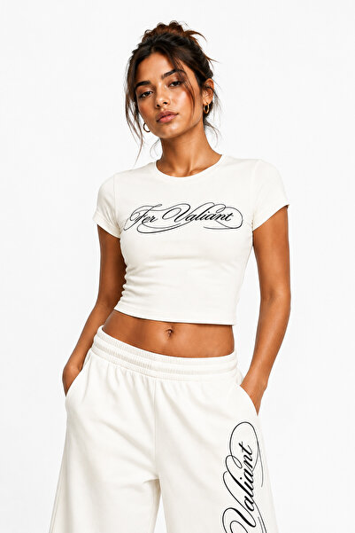 Fer Valiant Women's Printed Baby Crop T-Shirt