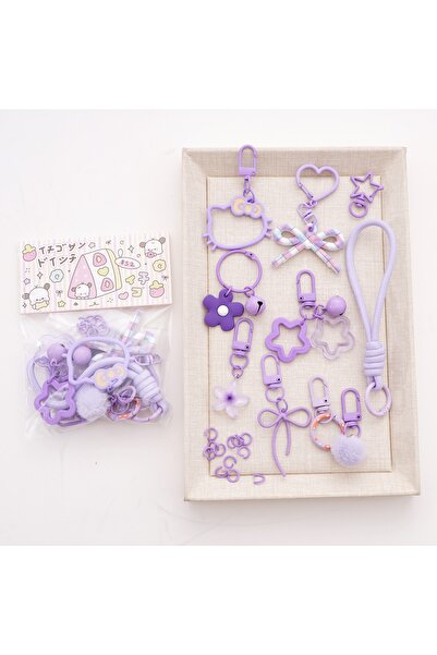 Choice5 color5 Multi Color Cute Keychain Charms Mixed Style Metal Key Ring Wi...