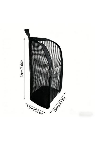 choice2 black Portable Mesh Standing Toiletry Bag, Lightweight Foldable Clear...