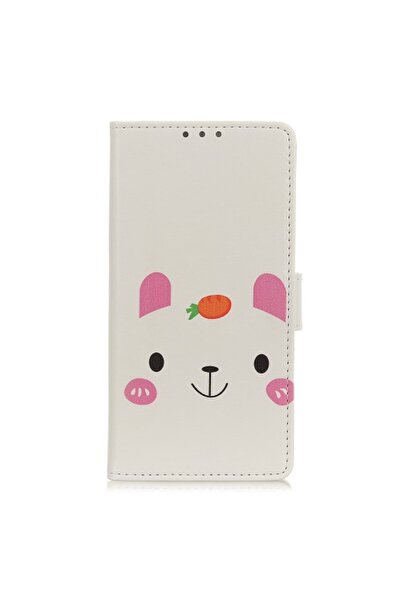 OEM Δερμάτινη Θήκη Πορτοφόλι με Βάση για Huawei P40 lite E - Γλυκό Κουνελάκι