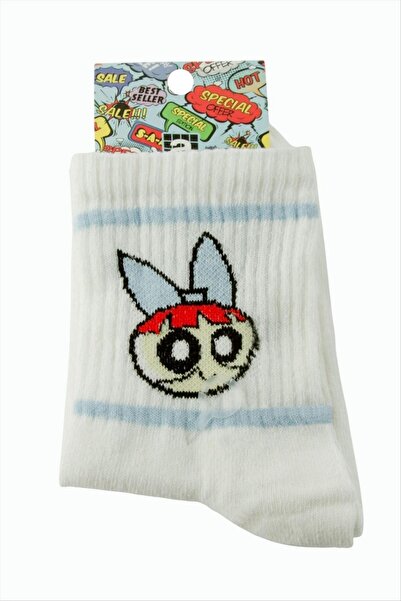 ZERO LAND Nhr-Hlss Cartoon Character College Socks 8*28 (105932) - White