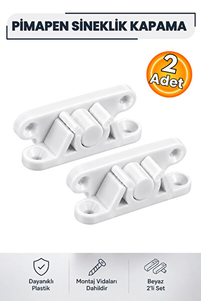 NUBLADO Pimapen PVC Pencere Kapı Sineklik Kapama Çıt Çıt 2’li Set Beyaz Plast...