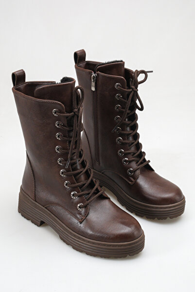 DefHeel'e حذاء نسائي طويل بتفاصيل رباط وسحاب R15D106