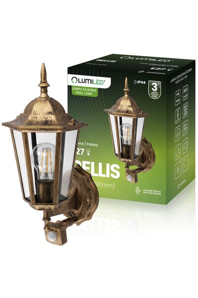 Lumiled Lampă de perete LED BELLIS de exterior E27 cu senzor de mișcare
