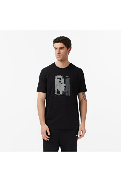 BOSS Te Imprint Erkek Siyah T-Shirt