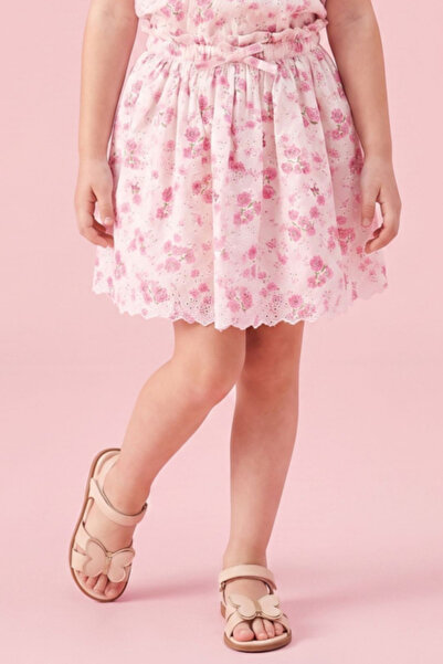R&B Printed Skirt with Elastic Waist