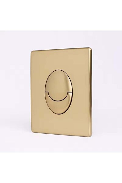 Generic Chinese Matte Gold Round Concealed Siphon Press Button Flush Valve Fa...