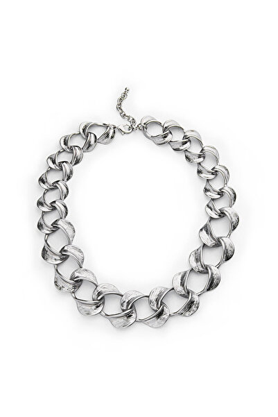 Twist AMORF METAL ZİNCİR KOLYE