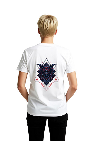 PayBuy Samurai Helmet Geometric Pattern Printed Women's T-Shirt