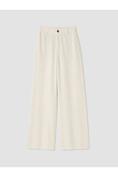 LC Waikiki Lcw Vision White High Waist Wide Leg Women's Trousers