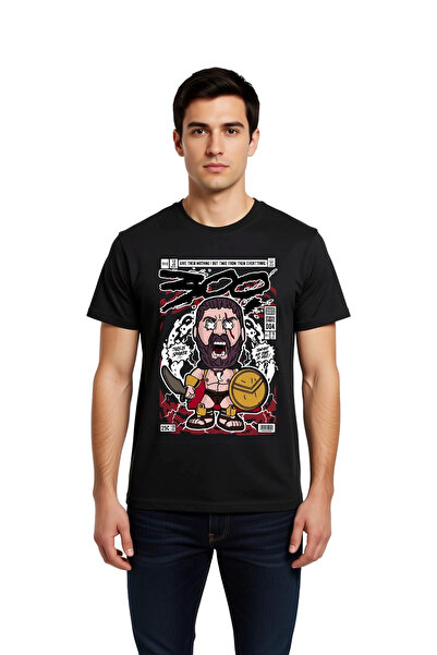 PayBuy Men's Ancient Warrior Graphic Printed Short Sleeve Round Neck Cotton T...