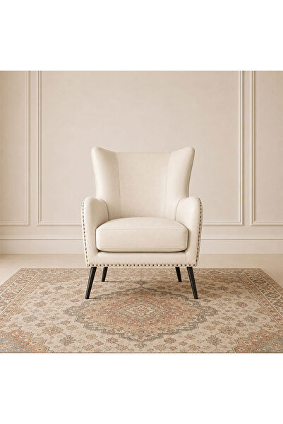 homejoyz Leather Armchair with Wood Legs and Suede - Vienna - 76X82X99 cm - B...