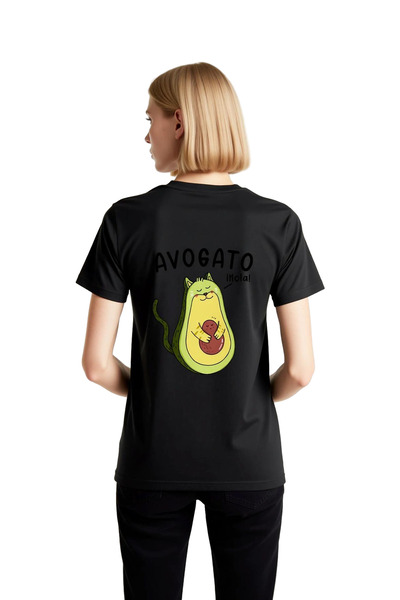 PayBuy Avocado Cat Greeting Printed Women's T-Shirt