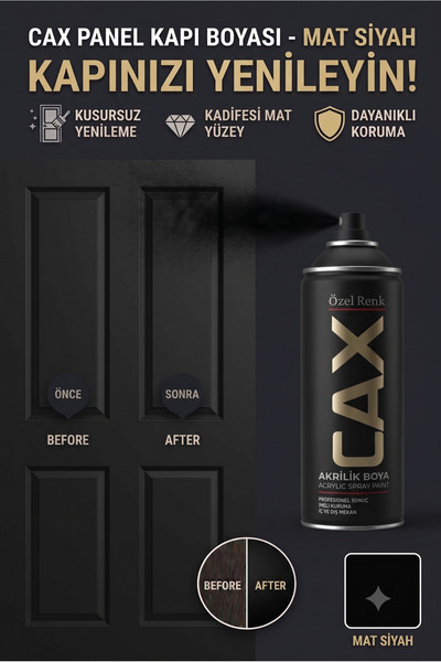 caxcolors CAX Panel Kapı Boyası - Akrilik Boya Ahşap Ve MDF Kapı Yenileme Boyası