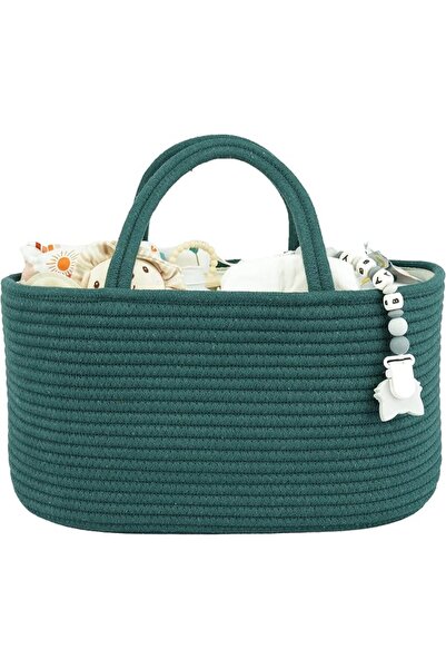 XUANGUO Baby Diaper Caddy Organizer Cotton Rope Nursery Storage Bin Basket Po...